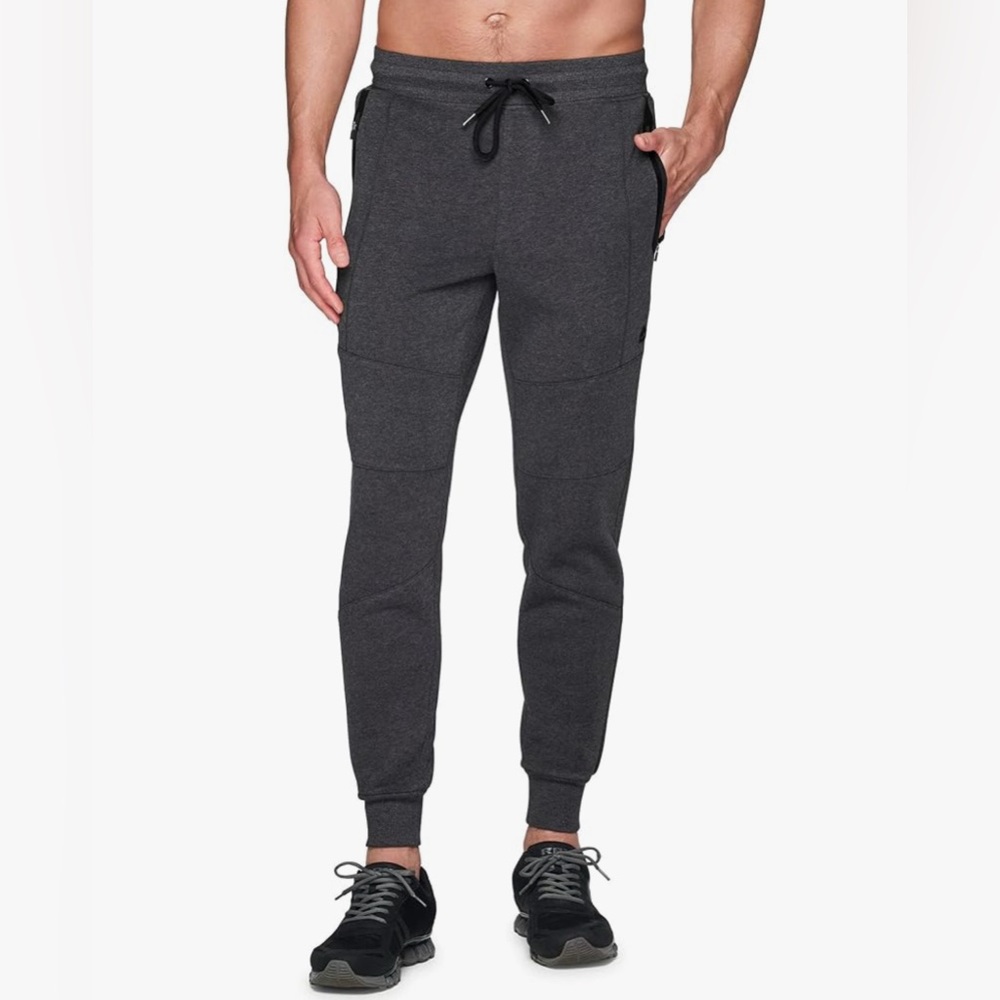 RBX Active Men's Athletic Fleece Lined Tapered Jogger Sweatpant Charcoal Size S
